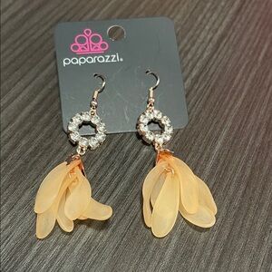 Paparazzi Gold and Yellow Leaf Earrings
